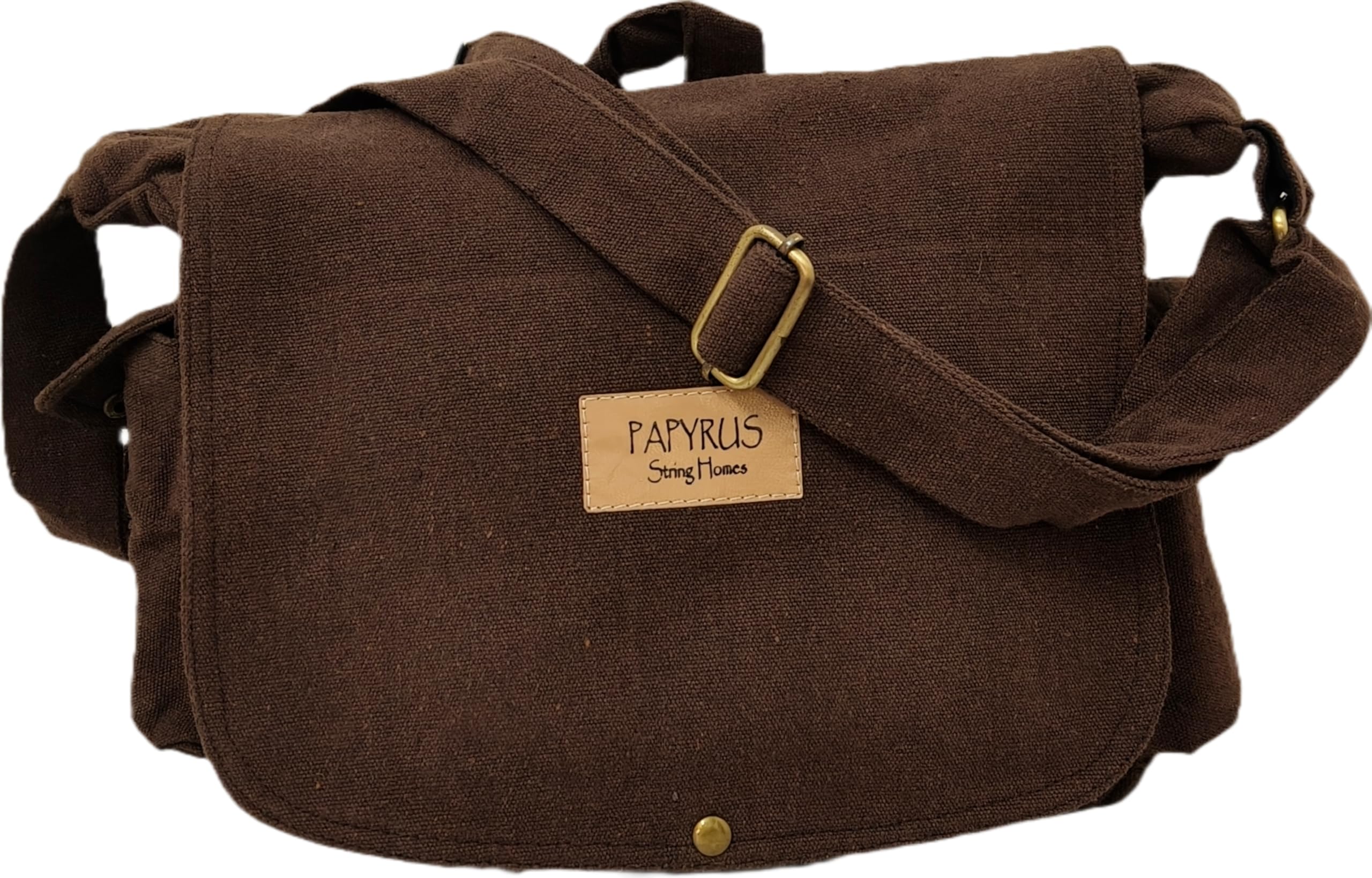CANVAS NESSENGER BAG/BRASS ZIPPER CLOSURE/HANDMADE/ANTIQUE/VINTAGE/ECO LOVELY/UNISEX/SUSTAINABLE/HIGHLY DURABLE/WASHABLE/NATURAL-image-36