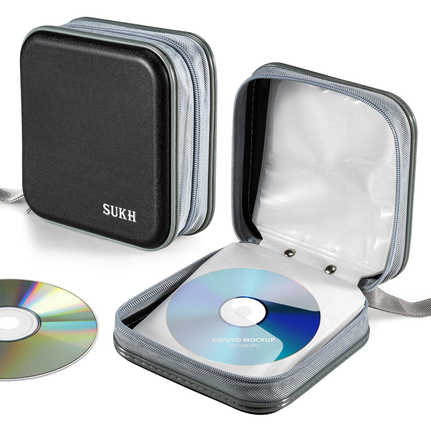 WOMCADOLE CD・DVDセット Sukh CD DVD Wallet Storage Case Disk Binder Case Box Sleeves Blu