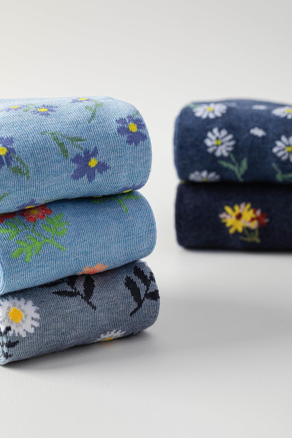 Bamboo Viscose Diabetic Socks for Women, 5 Pairs Non Binding Crew Socks, Edema Neuropathy Socks - Image 3