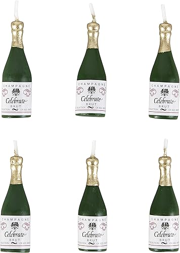 Wilton Velas y decoraciones para pasteles 2 pulgadas botellas de champán paquete de 6