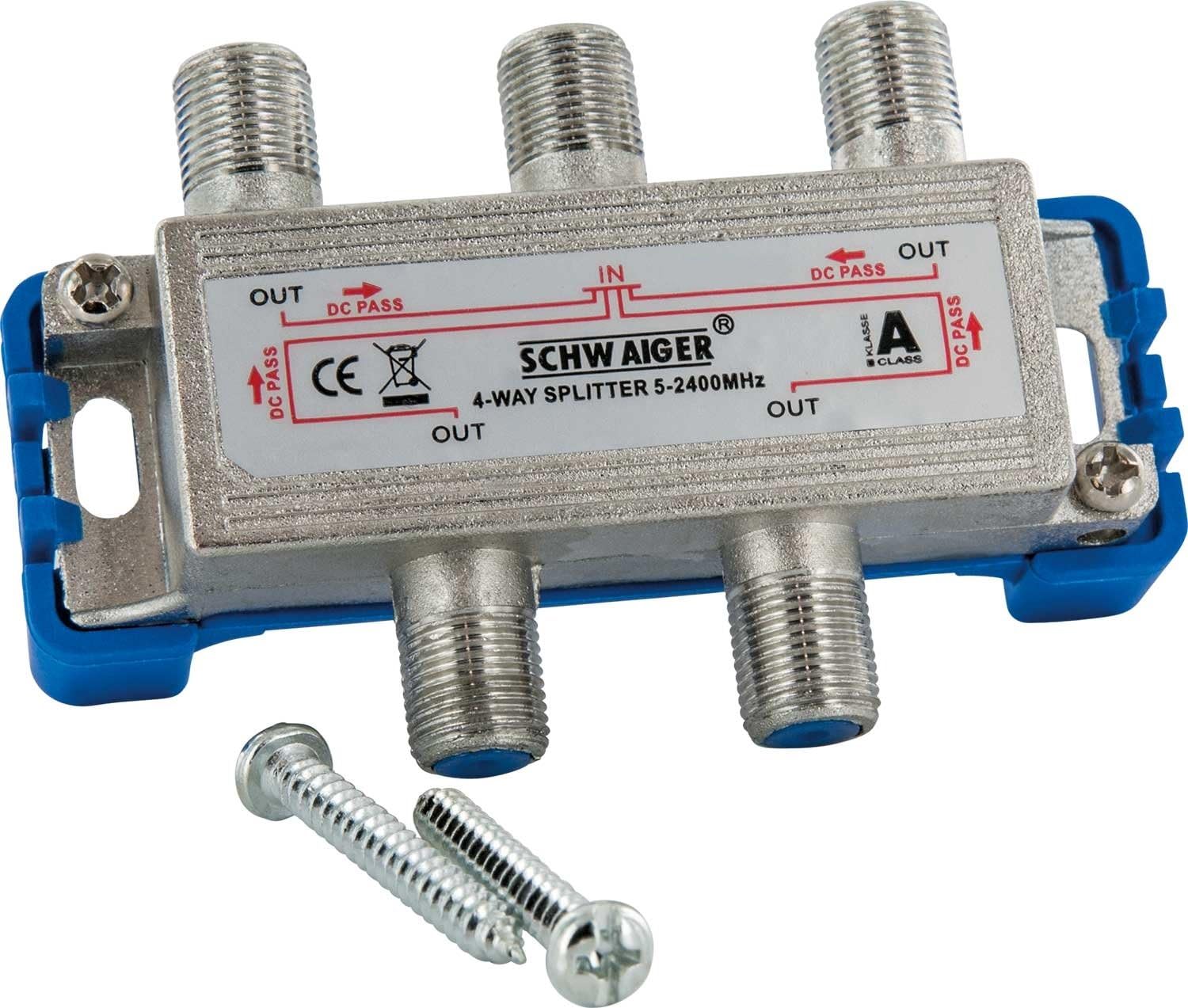 Sat Verteiler 4 Fach Mit Verstärker SCHWAIGER 9505 SAT-Verteiler 4-Fach digital BK-Verteiler 4-Wege Kabel