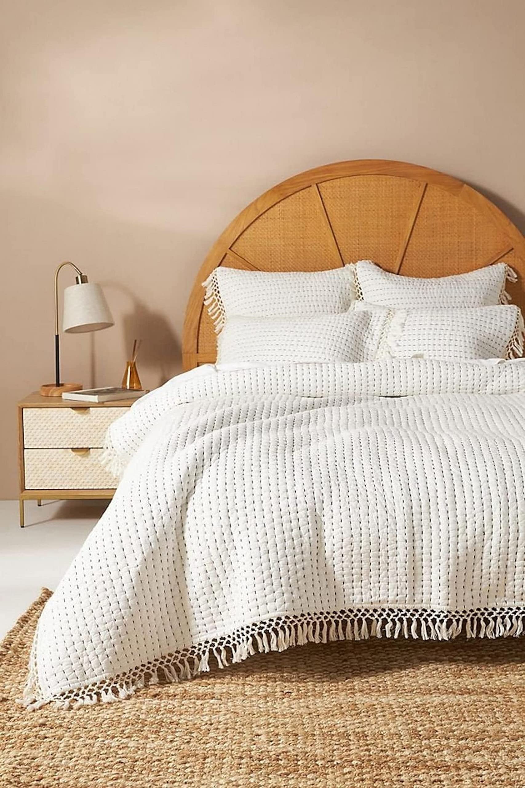 Couette 100% coton fait main parure de lit indienne Kantha King Size