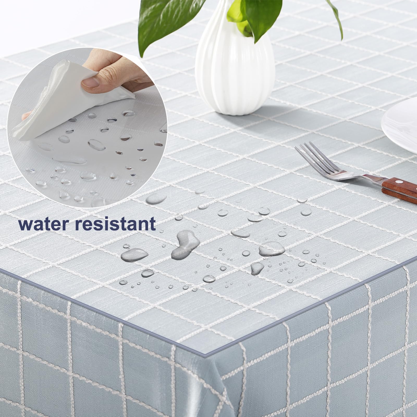 Mom`s Home PVC tafelkleed, transparant en waterdicht tafelfolie, transparant, op maat, doorzichtige tafelkleed, afwasbaar, 2mm kunststof tafelkleed en tafelbescherming, breedte x lengte 130x250 cm Mom`s Home PVC tafelkleed, transparant en waterdicht tafelfolie, transparant, op maat, doorzichtige tafelkleed, afwasbaar, 2mm kunststof tafelkleed en tafelbescherming, breedte x lengte 130x250 cm