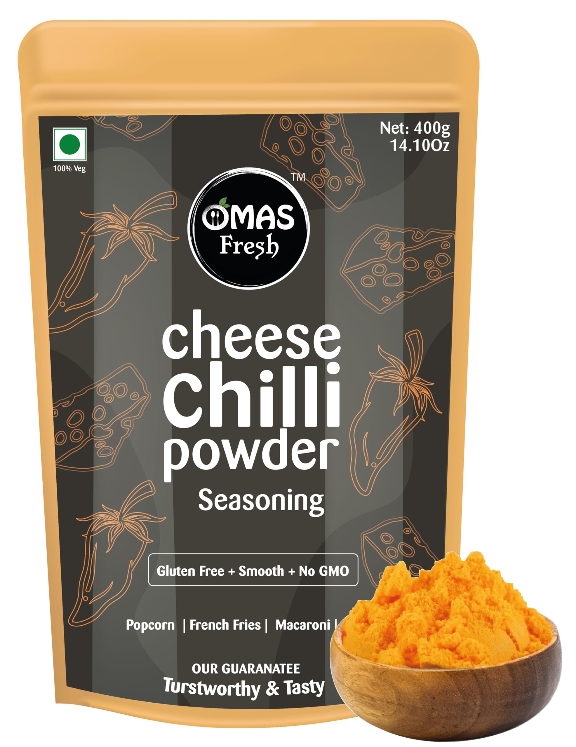 Omas Fresh Cheese Chilli Seasoning Best for Making Delicious Cheese-Flavoured Pop-Corn, Pizza, Pasta and French Fries (400g) Big Saver Pack (B0CZ9GNXY6) Amazon Price History, Amazon Price Tracker