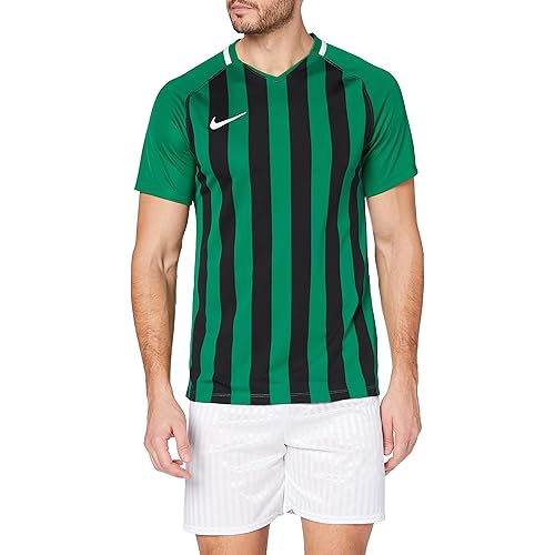 Nike Men's Jersey Striped Division III Soccer Jersey Shirt (Green/Black, Large)