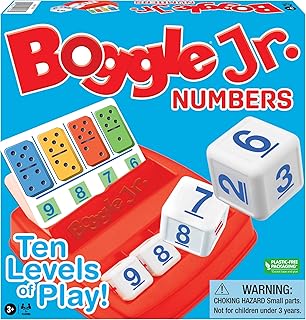 Boggle Jr, Numbers, The Original Grow-with-Me Numbers Learning Game Games USA, Math, Counting and Number Recognition, Ages 3+.