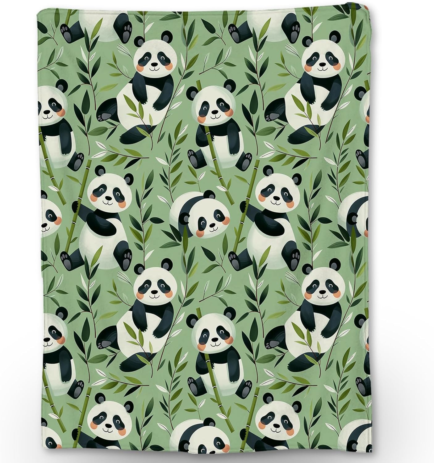 Cute Cartoon Panda Blanket | Soft Warm Fuzzy Lightweight Flannel Throw Blanket Perfect for Couch, Bed, Decor, Travel & Outdoor Use, Cozy Blankets for Adults Kids Women Girls 60×50 in