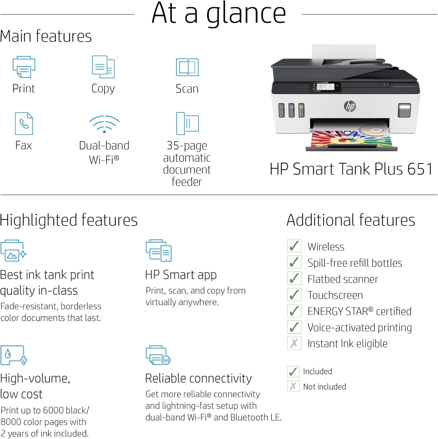 Discount 90% HP Smart -Tank Plus 651 Wireless All-in-One Ink -Tank Printer, up to 2 Years of Ink in Bottles, Auto Document Feeder, Mobile Print, Scan, Copy, Works with Alexa (7XV38A) Discount 90% HP Smart -Tank Plus 651 Wireless All-in-One Ink -Tank Printer, up to 2 Years of Ink in Bottles, Auto Document Feeder, Mobile Print, Scan, Copy, Works with Alexa (7XV38A)