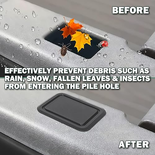 Miniatura 4 de Fundas de bolsillo para estaca para riel de cama, Dodge Ram 1500 (2019-2023), cubiertas tonneau traseras para camión, ABS, negro, 2 unidades