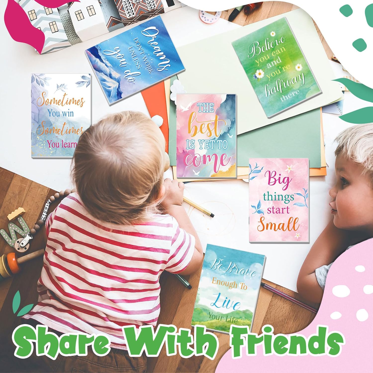 Geelin 60 Pack Inspirational Notepads Bulk Thank You Gifts Mini Motivational Notebook Small Pocket Prayer Journal Christian Bible Scripture for Office Travel Coworkers Teacher Gift(Dream Style) - Image 6