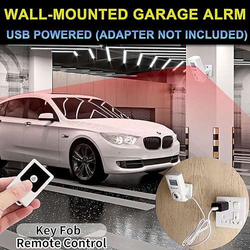 Miniatura 3 de Sensor de movimiento remoto de 135 dB, alarma de sonido fuerte para garaje, cobertizo. Alerta de teclado portátil a batería para viajes, campamento.