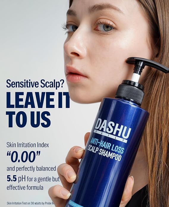 DASHU Revitalizing Protein Shampoo for Dry, Itchy Scalp, Thinning Hair, and Men - 16.9 fl oz