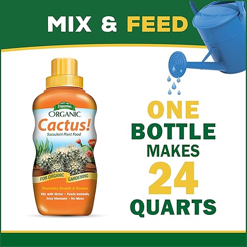 Miniatura 5 de Espoma Mezcla de tierra orgánica de cactus de 4 cuartos y cactus. Botella de concentrado líquido de alimentos vegetales de 8 onzas. Uso para cactus