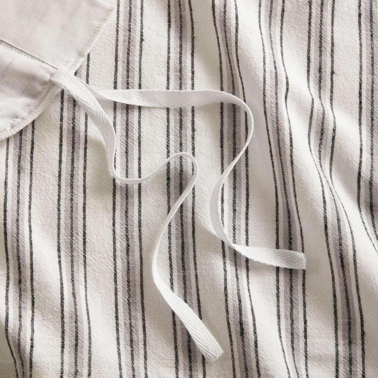 3 Pcs Queen Duvet Set Grey Linen Grey Naturally Cool and Soft Handfeel All-Season Comfort Elegant Finish