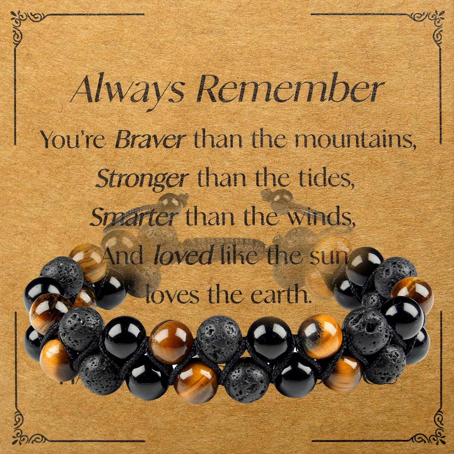 Protection Stone Bracelet for Men/Women – Handmade, 8mm Healing Crystal Bracelet for Grounding, Luck & Positive Vibes - Image 9