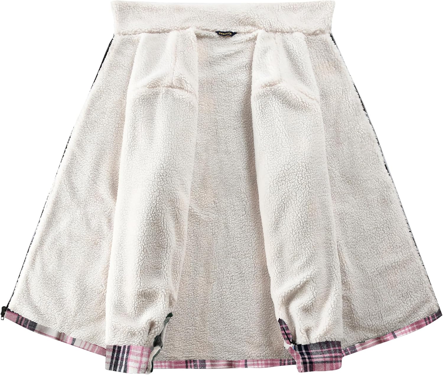 Women's Sherpa Lined Jackets Sherpa Turn-Down Collar Full Zip Fleece Flannel Jacket for Women Trendy - Image 4