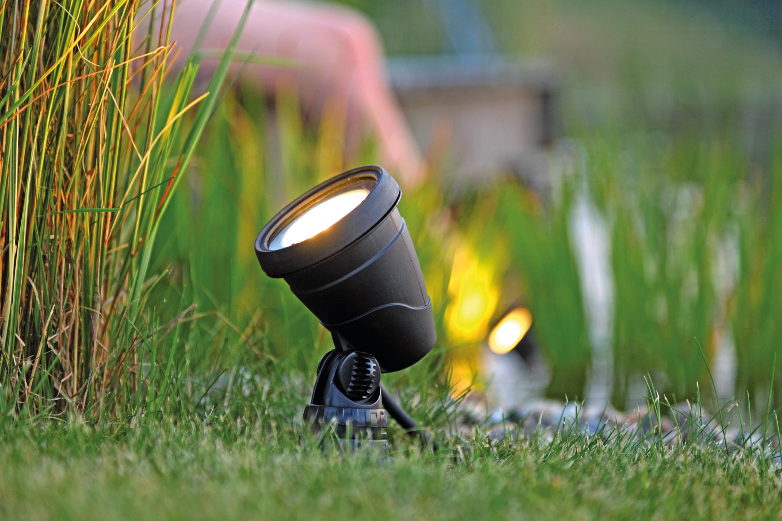 Oase 57034 LunAqua 3 LED Set 1 - UBeleuchtung für Teich und Garten mit warmweißen Lichtakzenten, für den Einsatz über und unter Wasser im Außenbereich
