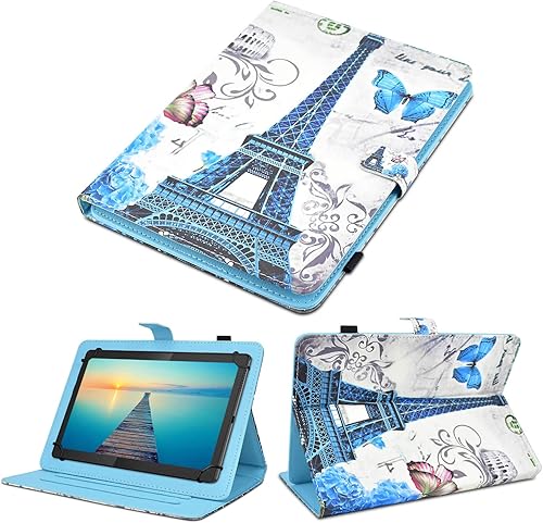 Miniatura 6 de DETUOSI Funda universal para tablet de 7 pulgadas, funda protectora para tablet de 7.0 pulgadas, funda protectora de piel con múltiples ángulos para
