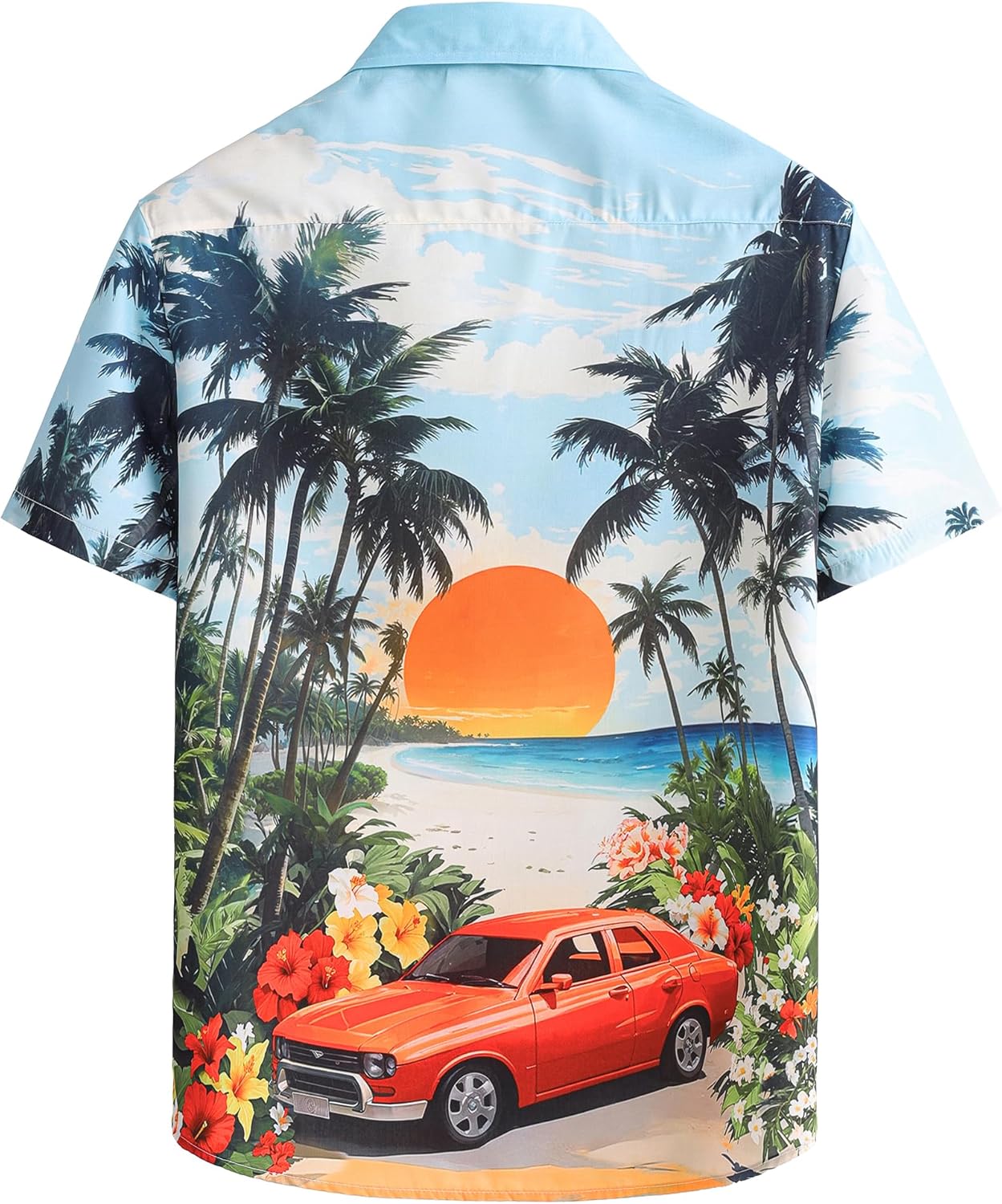 JOGAL Mens Tropical Hawaiian Shirt Short Sleeve Button Down Floral Print Casual Shirt Vacation Summer Beach Shirts - Image 4