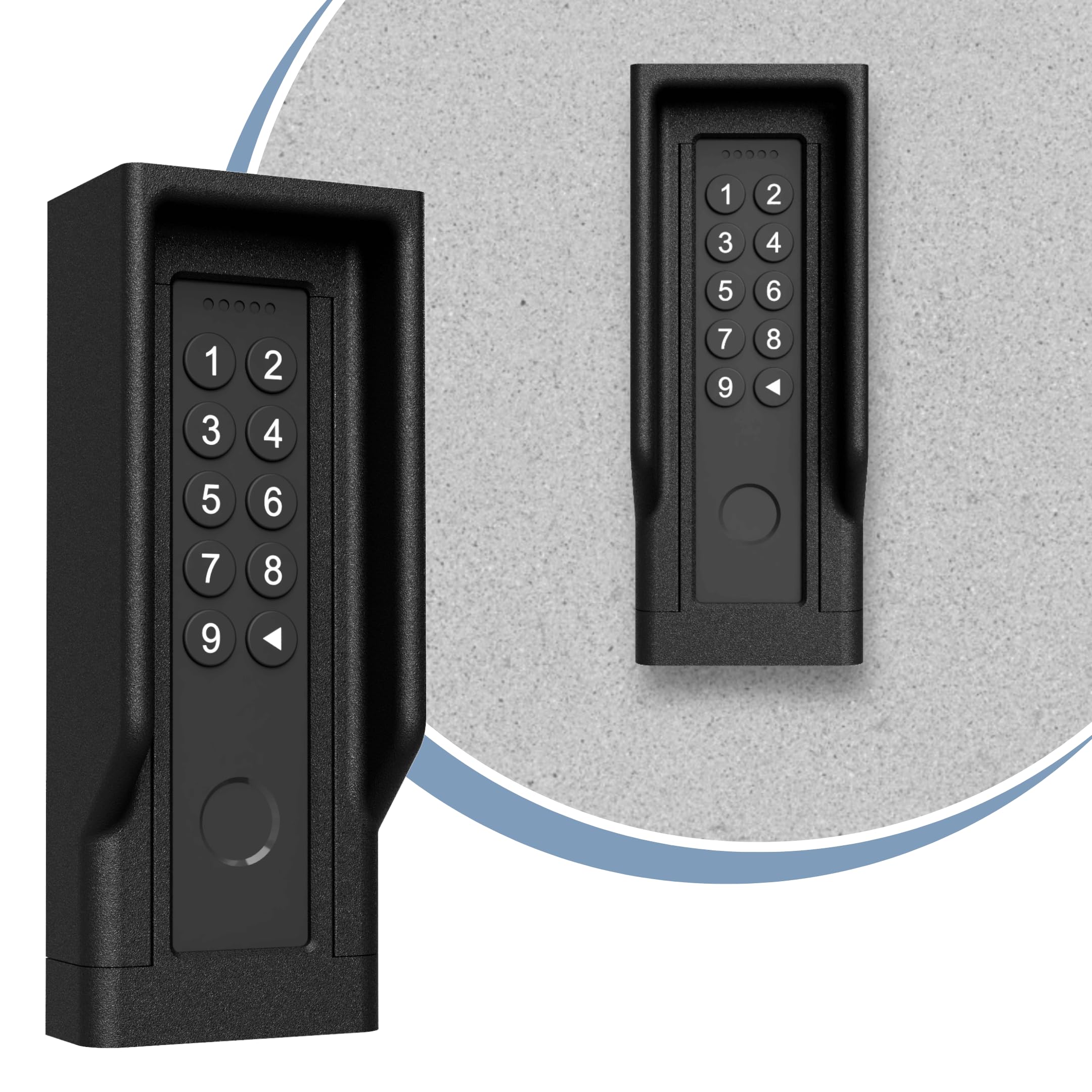 Support mural adapté au Nuki Keypad 2 - Accessoire pour serrure connectée - Cadre pour lecteur d’empreintes pour entrée intelligente - Noir