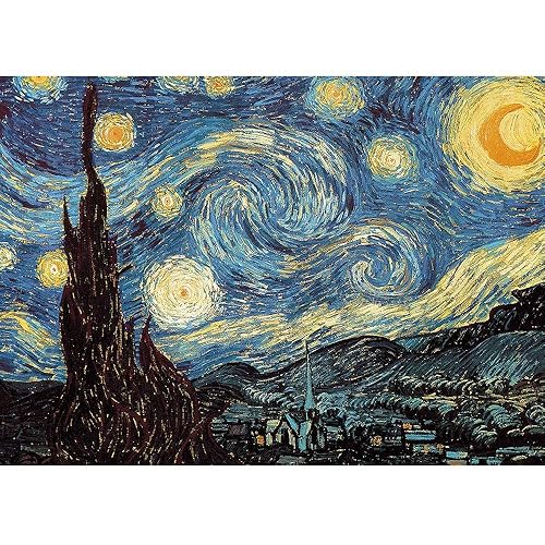 BEIWO Puzzle-Starry Night by Vincent Van Gogh Jigsaw Puzzles, 1000 Piece Puzzles for Adults and Kids (Starry Night, Square-1000 Pieces)