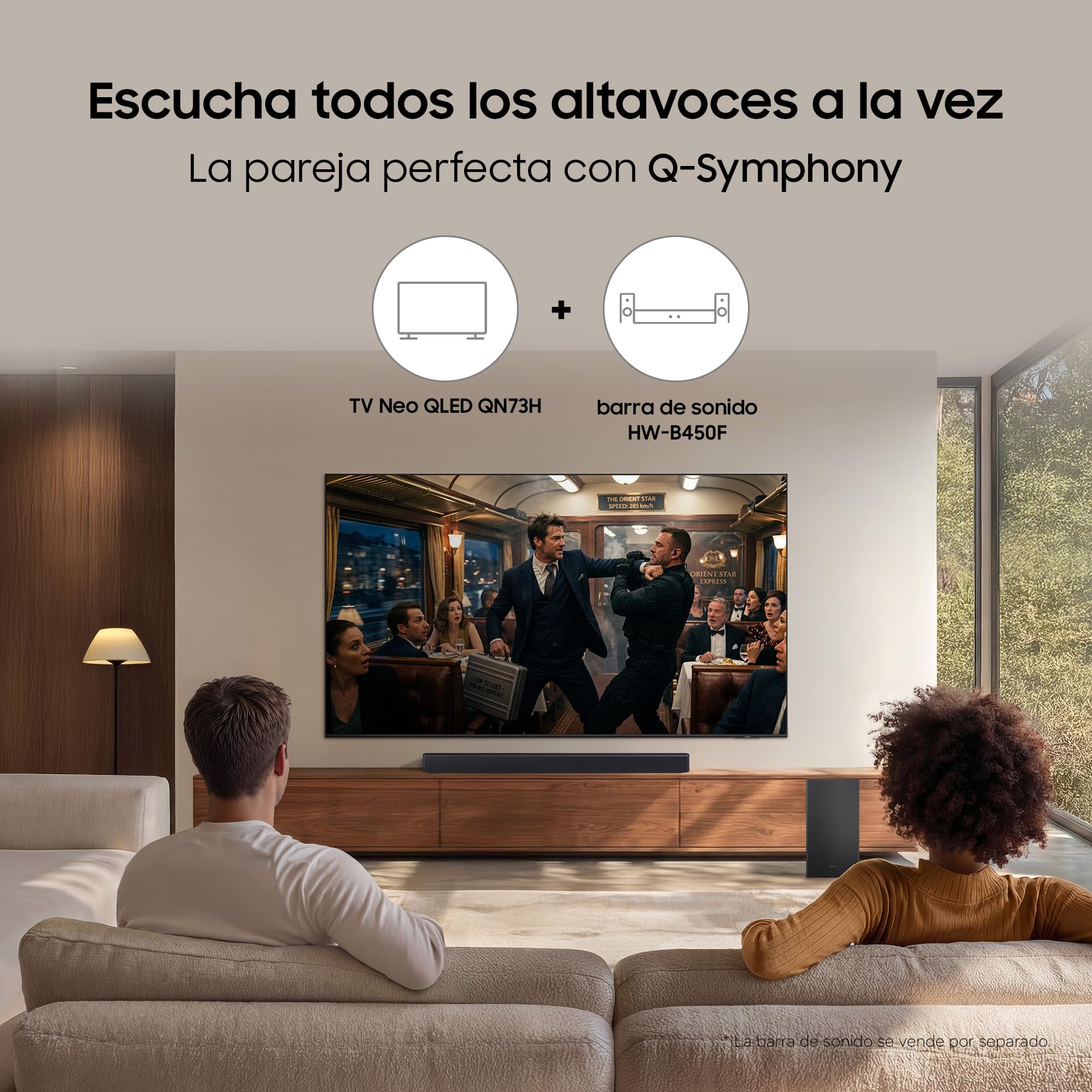 Samsung TV 43 Pulgadas Neo QLED QN73H 4K Smart TV con Vision AI Companion, Quantum Mini LED y AirSlim, Cine, Gaming y Deportes