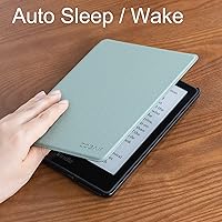 Vista 5 de CoBak Funda inteligente para Kindle Paperwhite de 6.8" de 11ª generación 2021 con función de encendido automático, ligera, delgada, de piel