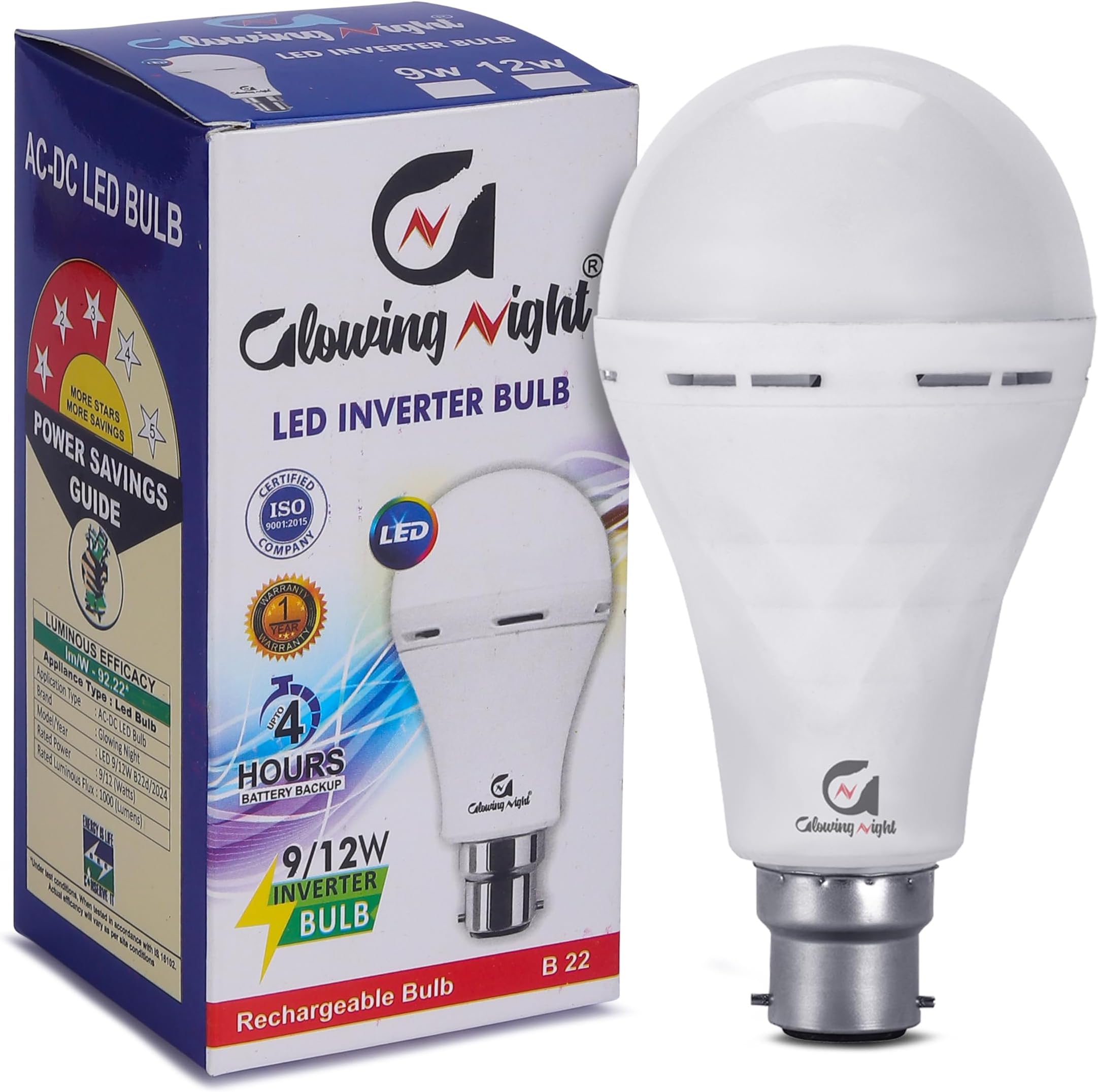 Buy Glowing Night Rechargeable Bulb Emergency Light LED Bulb Light