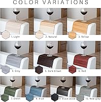 Vista 4 de Bandeja de brazo de sofá de madera, protectores para reposabrazos, mesa, sofá, mesa, posavasos y soporte para teléfono (color 10, gris nuevo)