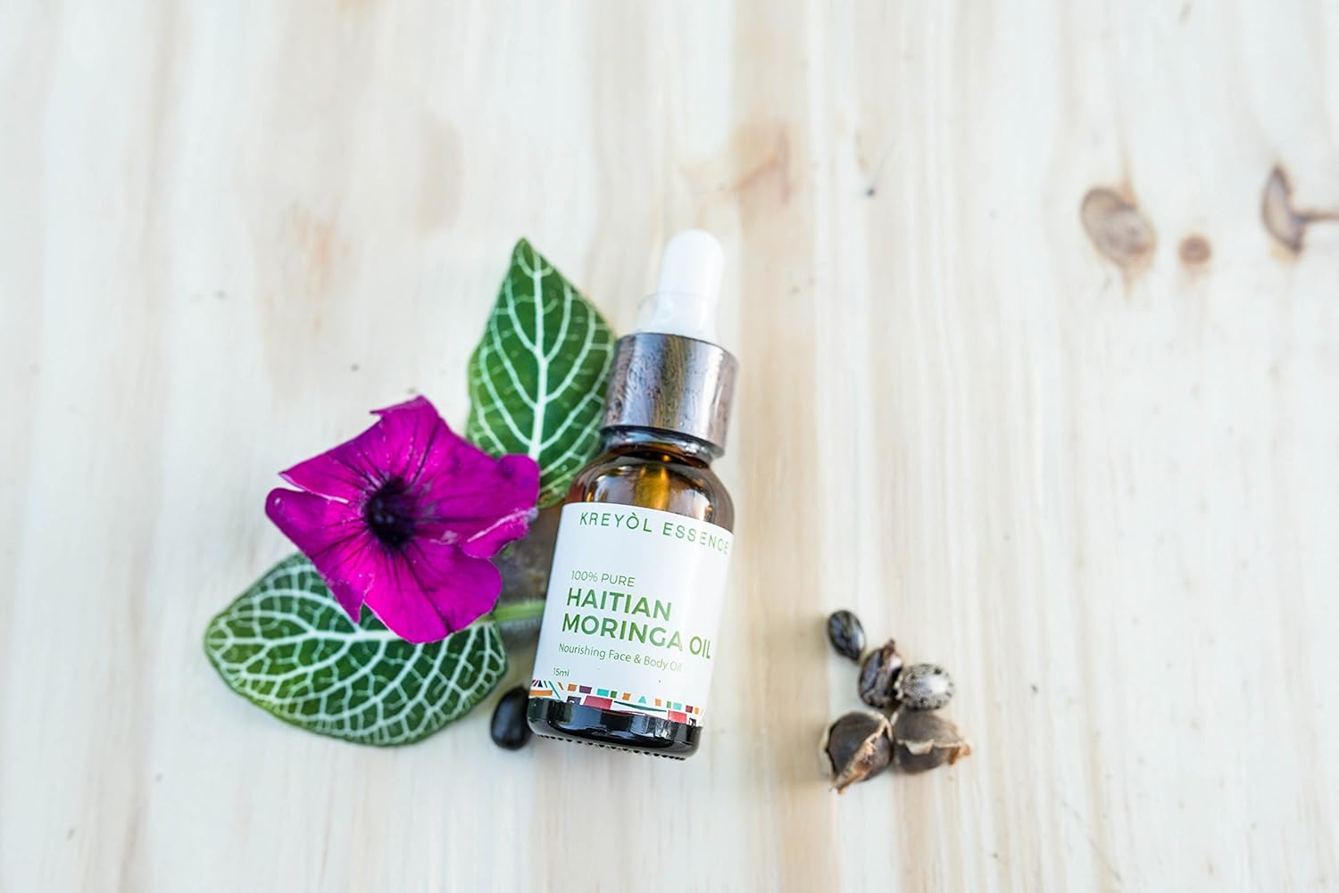 Kreyol Essence Mr. Wonderful Oils of Haiti Duo – Haitian Black Castor Oil Original, 2 fl oz and Haitian Moringa Oil, 15 ml