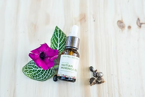 Miniatura 6 de Kreyol Essence Mr. Wonderful Oils of Haití Duo - Aceite de ricino negro haitiano original, 2 fl oz y aceite de moringa haitiano, 0.5 fl oz