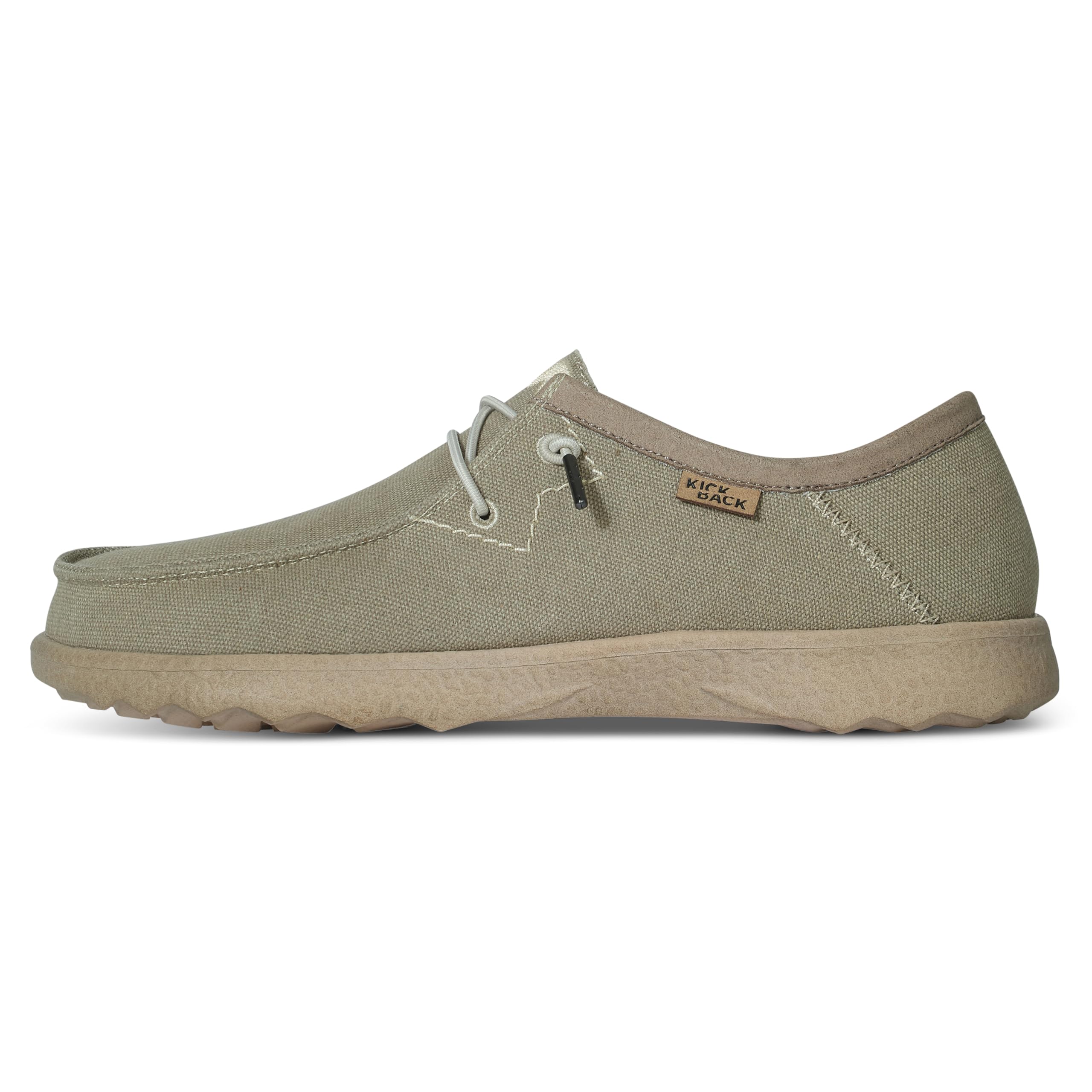 Kickback Lounger Zapatos de Verano para Hombre en Lona – Mocasines Slip‑On sin Cordones con Cordones Elásticos – Zapatillas Ligeras para Interior y Exterior con Suela Antideslizante