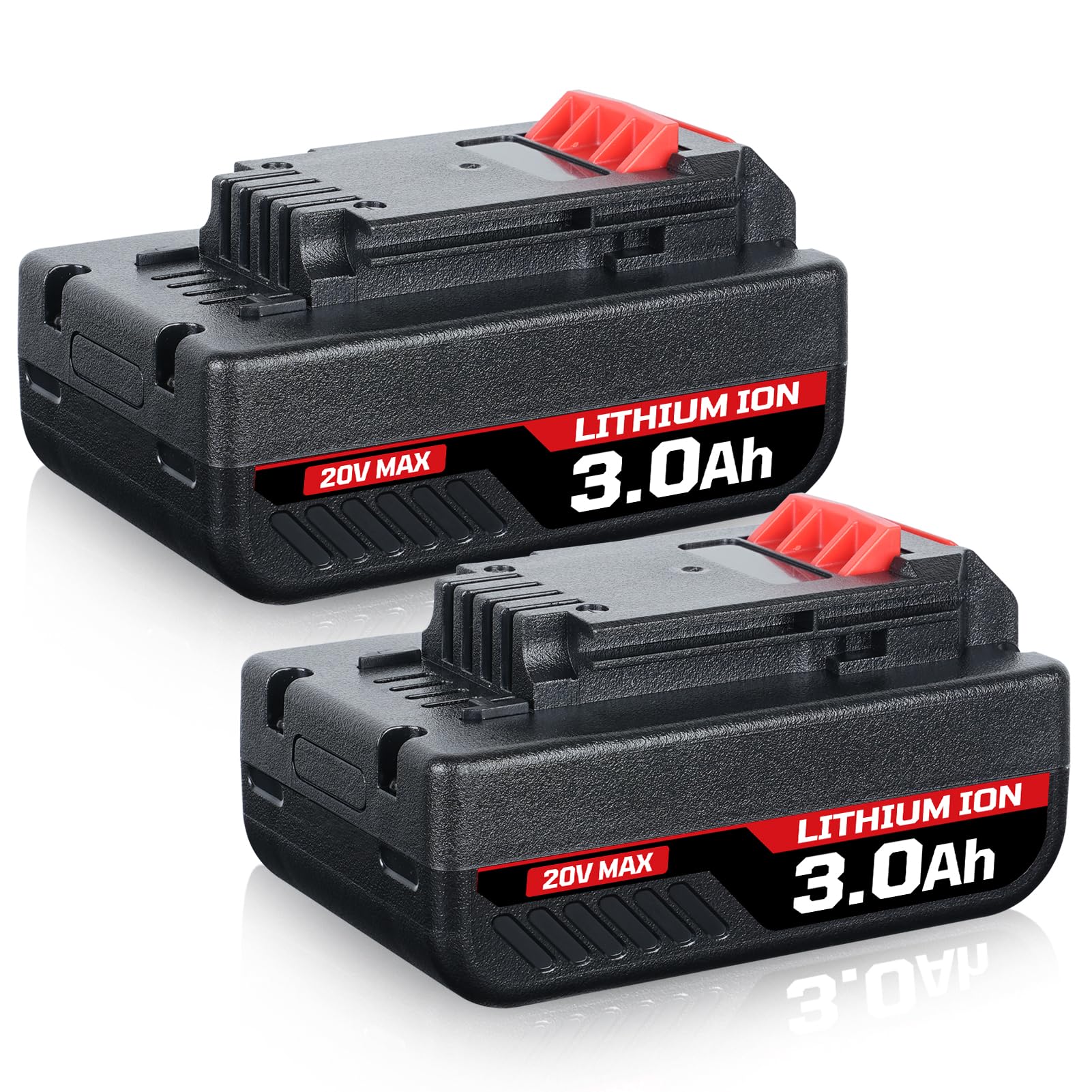 LUMSING 2PACK 3.0Ah PCC680L 20V Battery Replacement for Porter Cable 20V Battery Compatible with Porter Cable Battery for PCC680L PCC682L PCC685LP