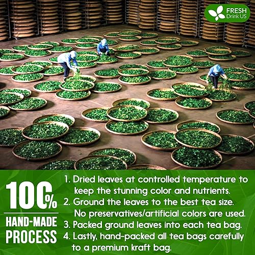 Miniatura 7 de FreshDrinkUS 15 bolsas de té de hoja de mango puras orgánicas sin OMG 100 hojas de mango Té de hierbas de mango de hoja suelta Té de hojas de mango