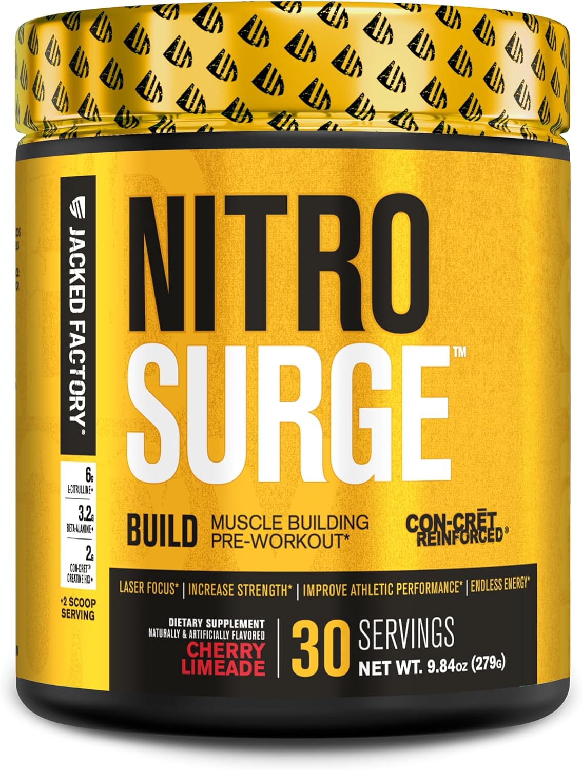 Nitrosurge Build Pre Workout with Creatine Pre Workout Powder w/Con