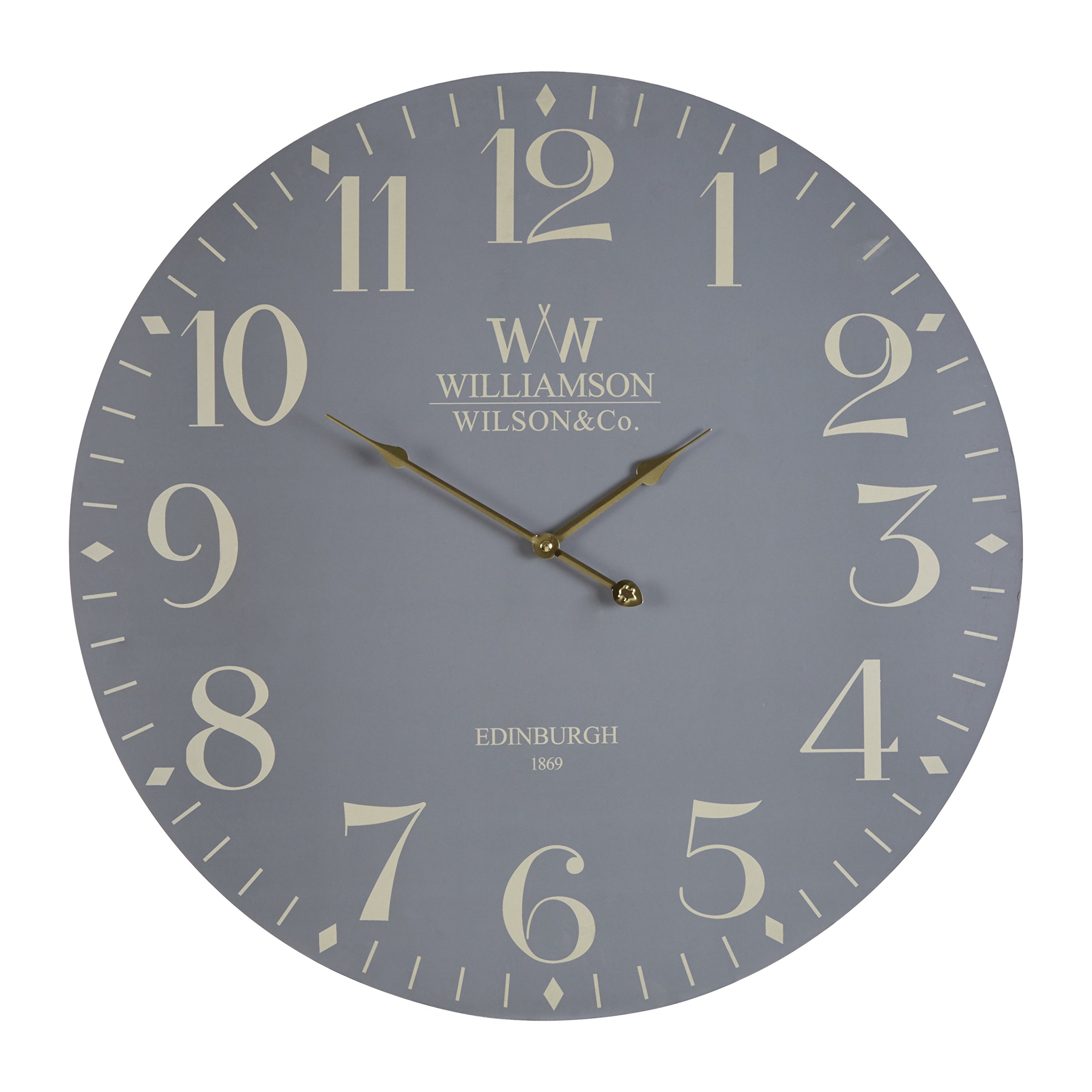 Premier Grey Housewares Classical Wall Clock, 60 Cm