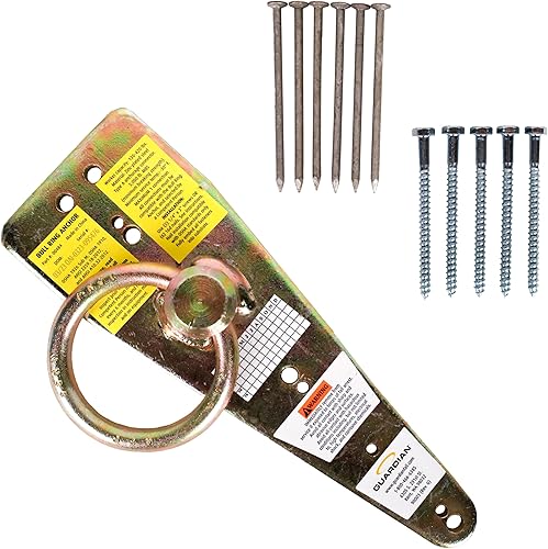 Guardian 00484 - Anclaje de anillo de toro, 2.25 libras, acero chapado en zinc, ancla de protección contra caídas