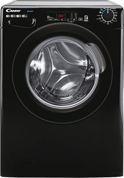 Candy Smart Pro CS149TBBE Freestanding Washing Machine, 9 kg Load, 1400 rpm, Black, Decibel