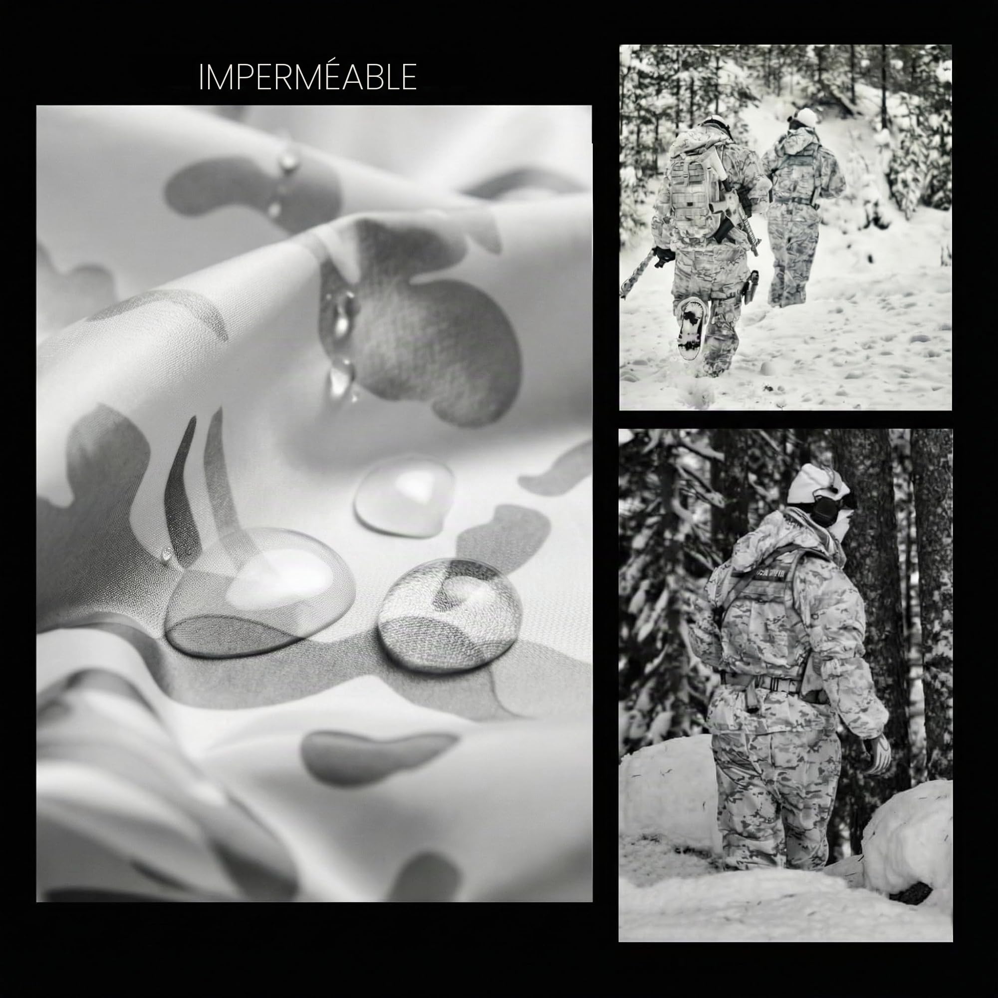Eosphorus Multicam Camouflage de Neige Alpin pour Chasse, Airsoft, Paintball, Sports d'hiver