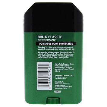 Brut Classic Men Deodorant Stick, 2.25 Ounce