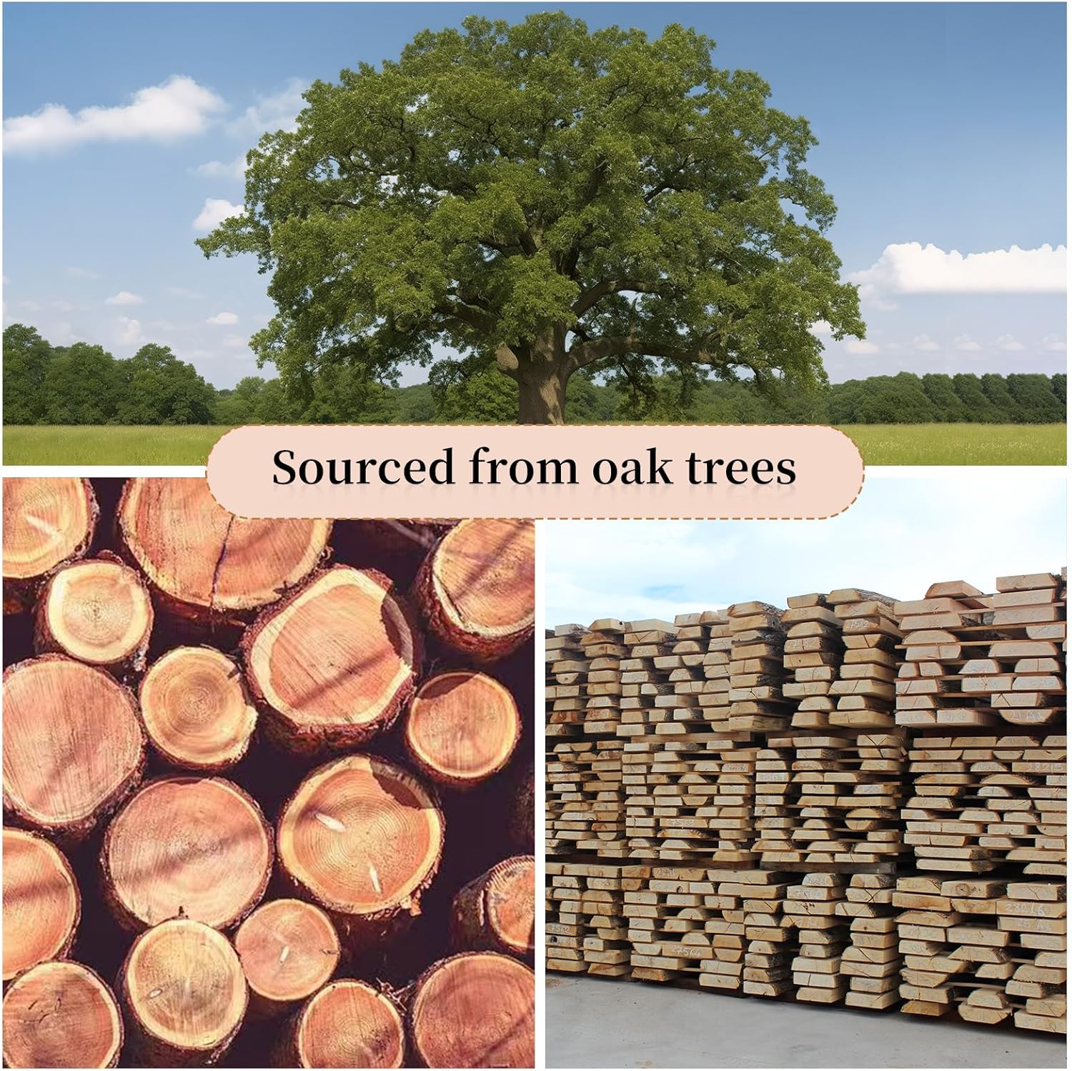 ATOBART 5x7 Oak Wood Picture Frames, 6 Pack Natural Wood Color Photo Frame with High Definition Glass for Wall Mount or Table Top Display - Image 3