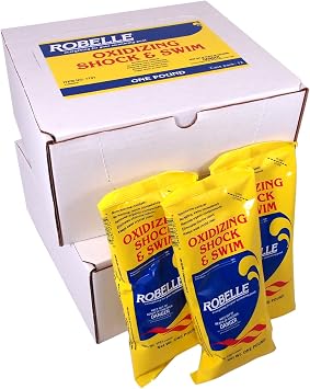Robelle 1-Pound 24-Pack Oxidizing Shock and Swim, Non Chlorine Pool Shock, Made in USA
