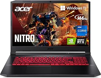 Acer Nitro 5 AN517-54-79L1 Gaming Laptop | Intel Core i7-11800H | NVIDIA GeForce RTX 3050Ti GPU | 17.3" FHD 144Hz IPS Display | 16GB DDR4 | 1TB NVMe SSD | Killer Wi-Fi 6 | Backlit KB | Win 11