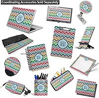 Vista 6 de Carpeta personalizada de 3 anillas con monograma de cheurón retro - 1 pulgada