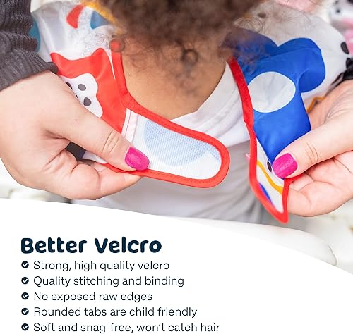 Miniatura 3 de Tiny Twinkle Babero de bebé a prueba de desorden, traje de babero de manga completa, babero impermeable para niños pequeños, lavable a máquina,