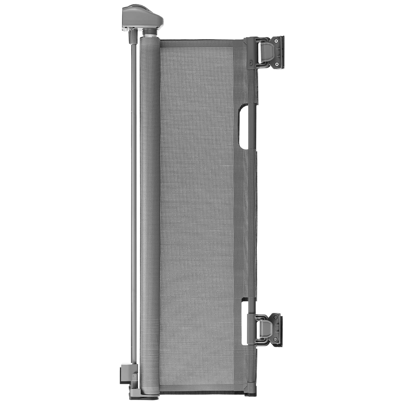 VEVOR Cancelletto Retrattile, Estensibile Fino a 1850 mm di Larghezza, 795 mm di Altezza, con Blocco di Sicurezza, Attraversabile Senza Inciampare, Cancelletto in Rete per Cani Scale, Grigio