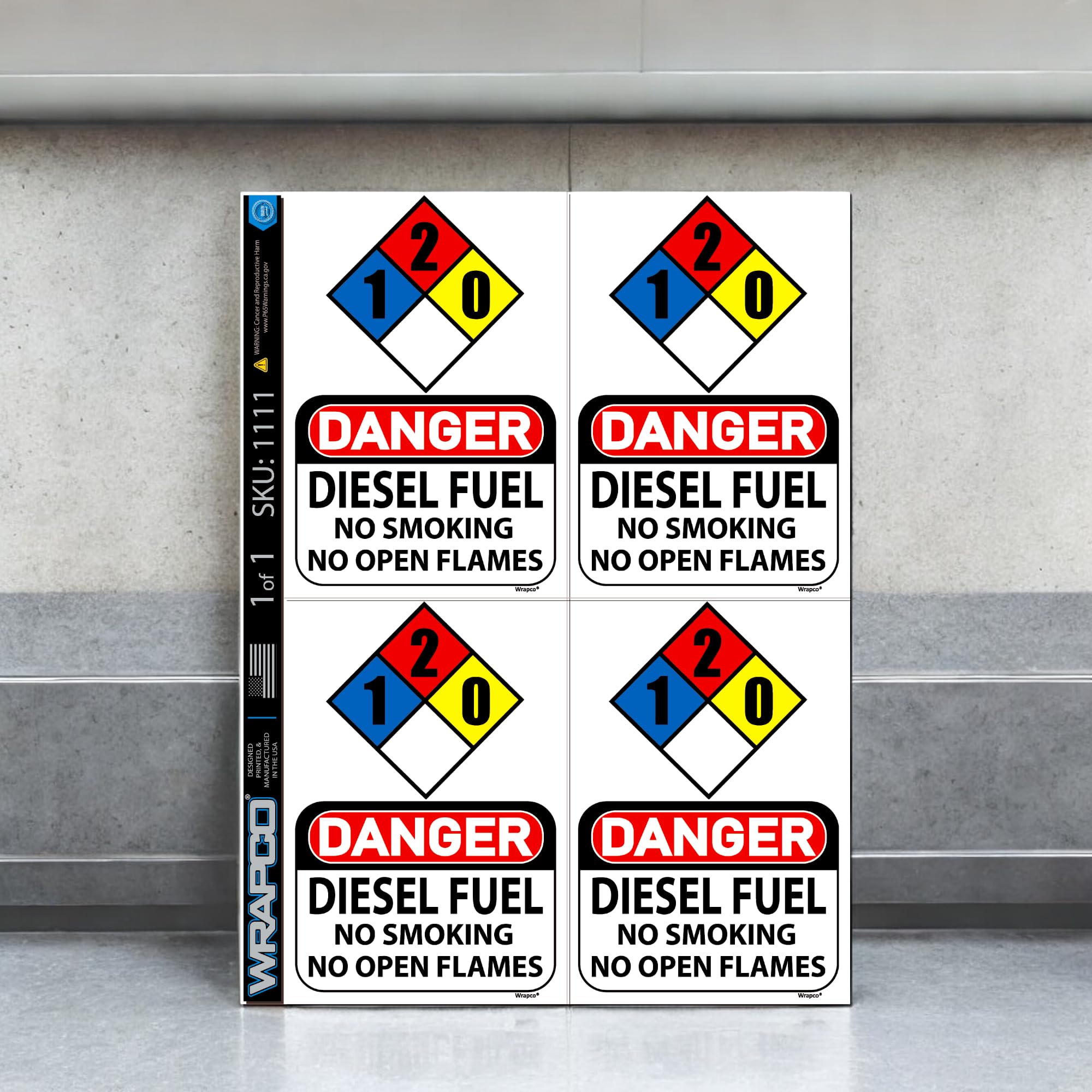 Def Fuel Sign Emergency Start CAUTION DIESEL Fuel ANSI Safety Label Sticker Decal ...