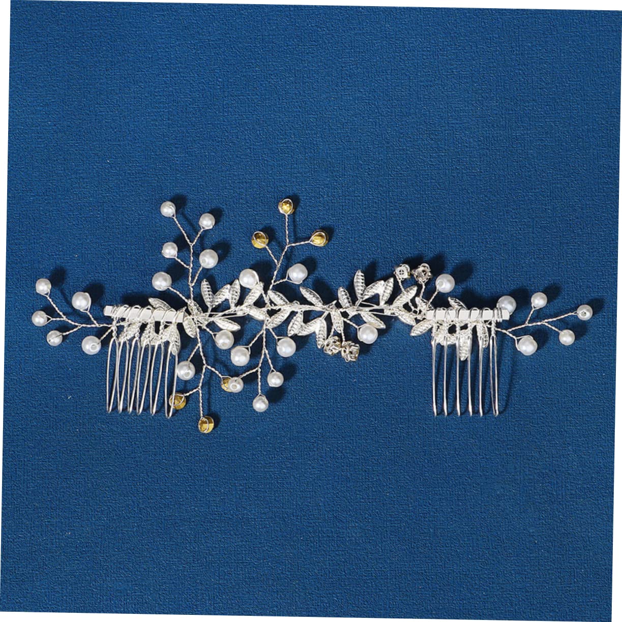 Beavorty 5piezas Peina De Novia Diseño De Perlas y Rhinestones Accesorio De Cabello Elegante Para Bodas y Fiestas Decoración Nupcial Para Novias