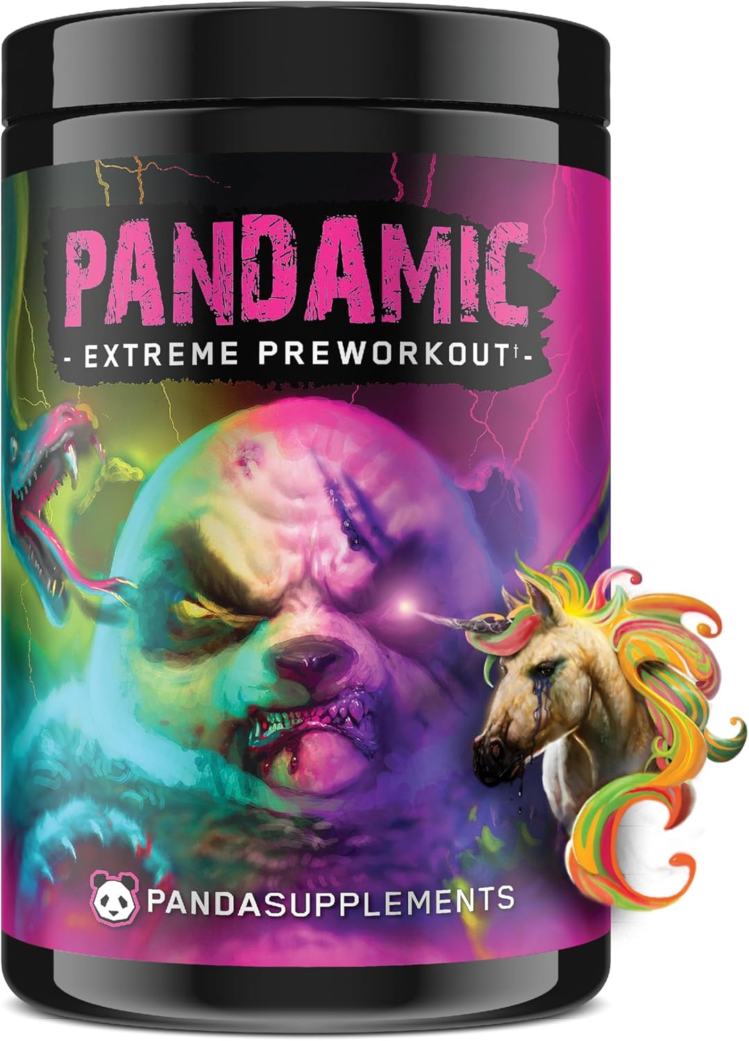 Underground Bio Labs™ Panda Supps - Pandamic Extreme Pre-Workout V2: Focus, Pump and Energy for Men and Women (25 Servings)(Peach Gummy Rings)