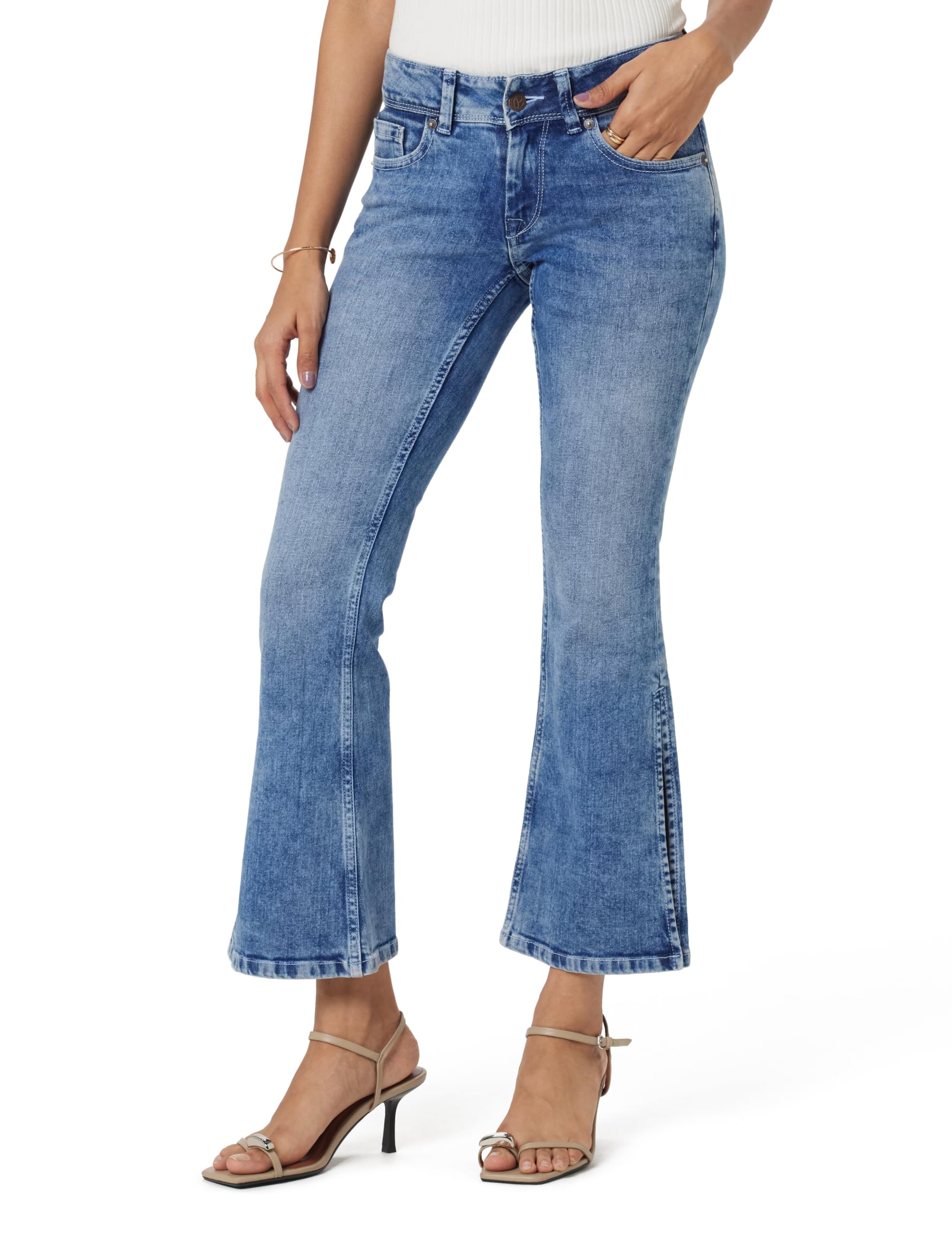 pepe jeans Women's Mid Rise Slim Jeans-picture-46